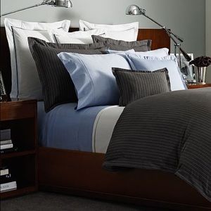 Ralph Lauren Gray Pinstripe Comforter